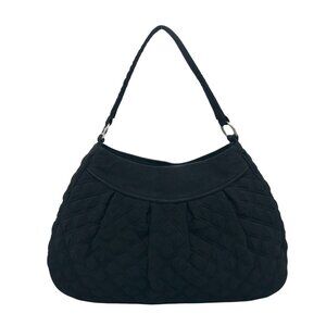 Vera Bradley Black Fabric Quilted Hobo Bag